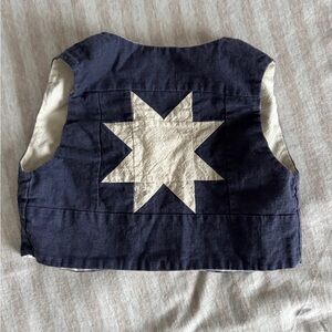 Navy Blue Vest with Star Design